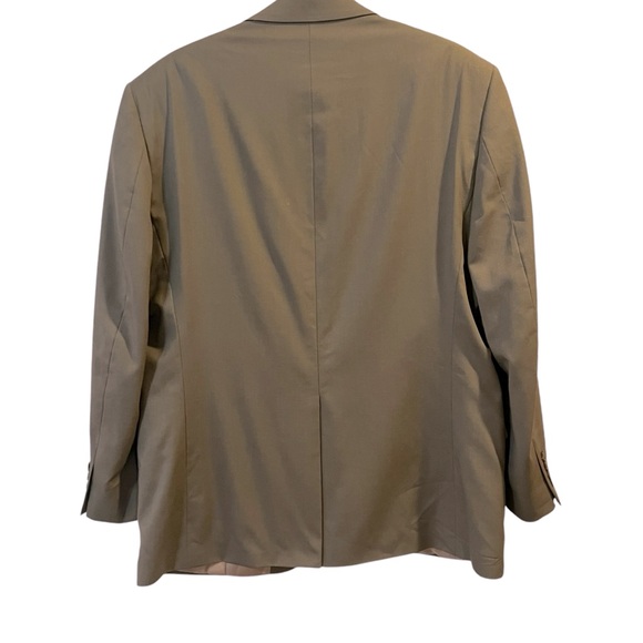 CHAPS suit coat sports jacket taupe color wool large. Beautiful lining - Picture 2 of 8